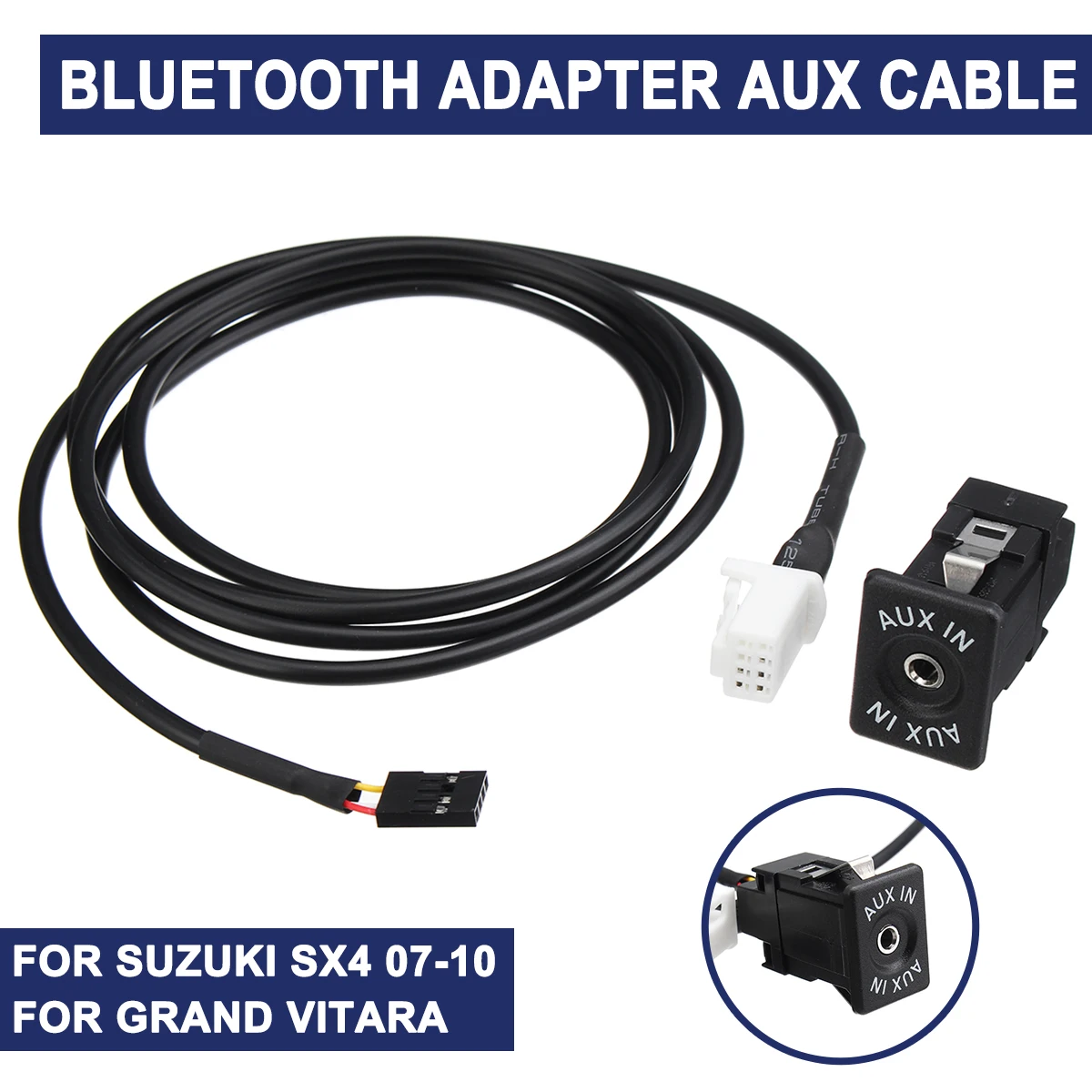 

For Suzuki SX4 Grand Vitara 07-10 Car bluetooth Audio Cable AUX Input Adapter Car Electronics Accessories