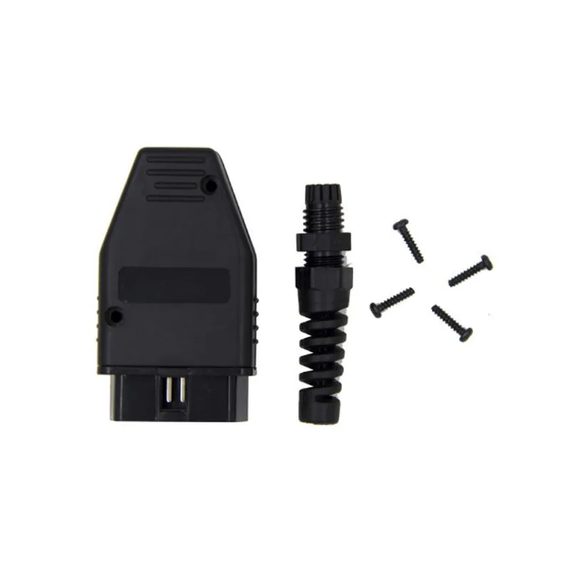 10pcs/lot Universal OBDII 16 Pin Male OBD2 OBD 2 Automotive Connector Plug OBDII Socket Connector