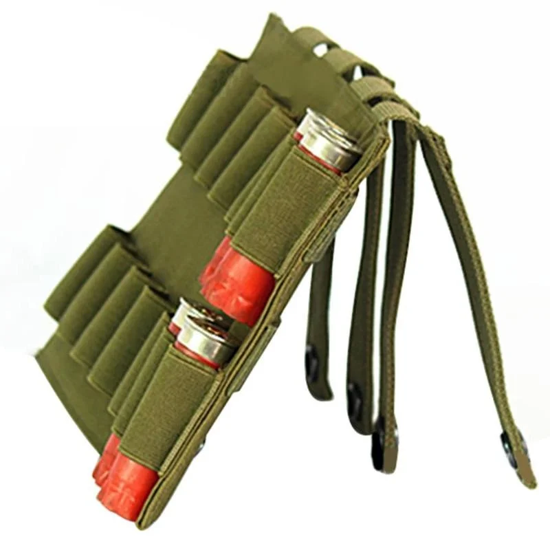 Tactical Molle Shell Holder Panel 12 Gauge Hunting Vest accessori cartucce Pouch Airsoft Shotgun Ammo Carrier