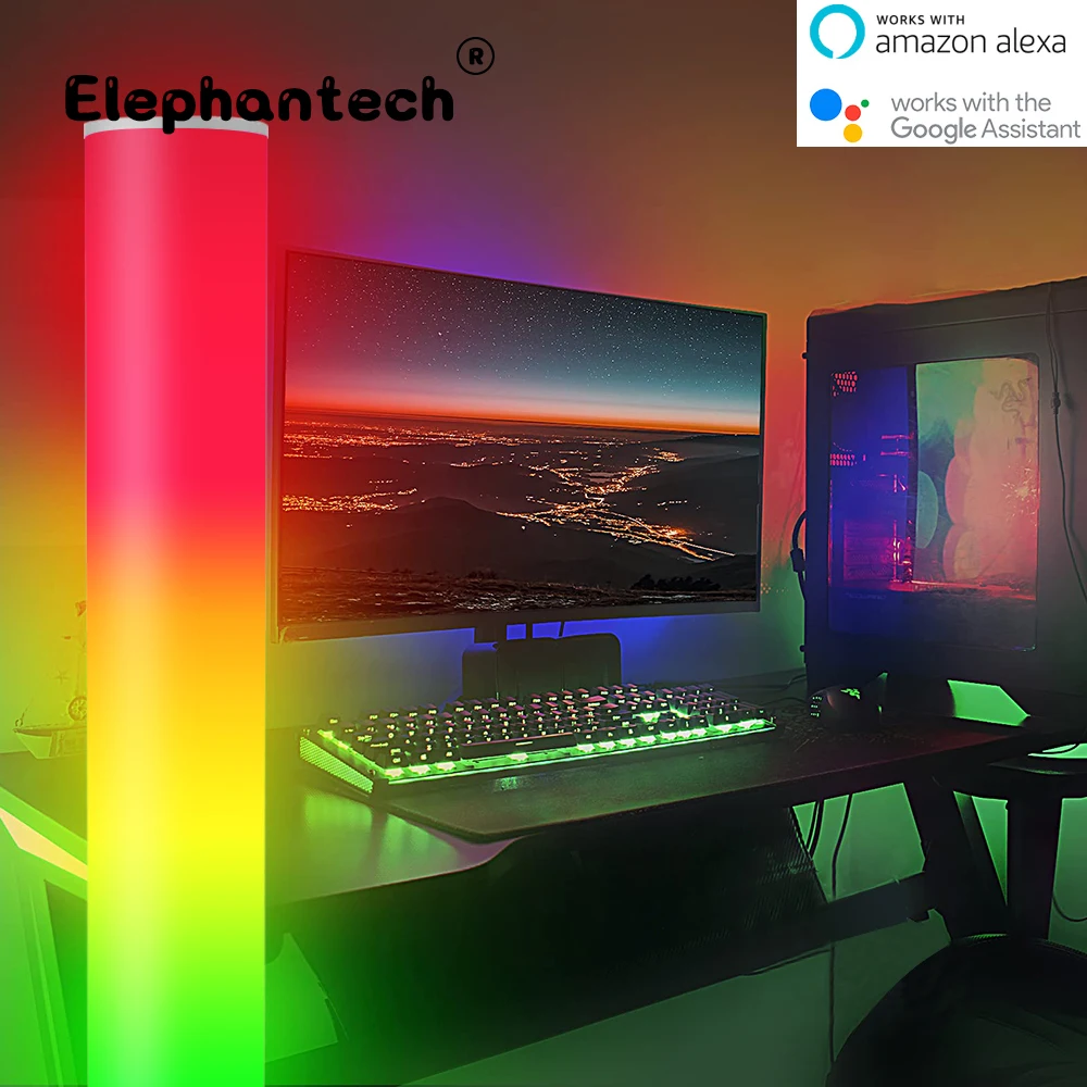 

Современный светодиодный цилиндрический напольный светильник прикроватный RGB16 цветной пульт дистанционного управления через приложение USB цветной яркий Декор для гостиной атмосфера внутренний свет