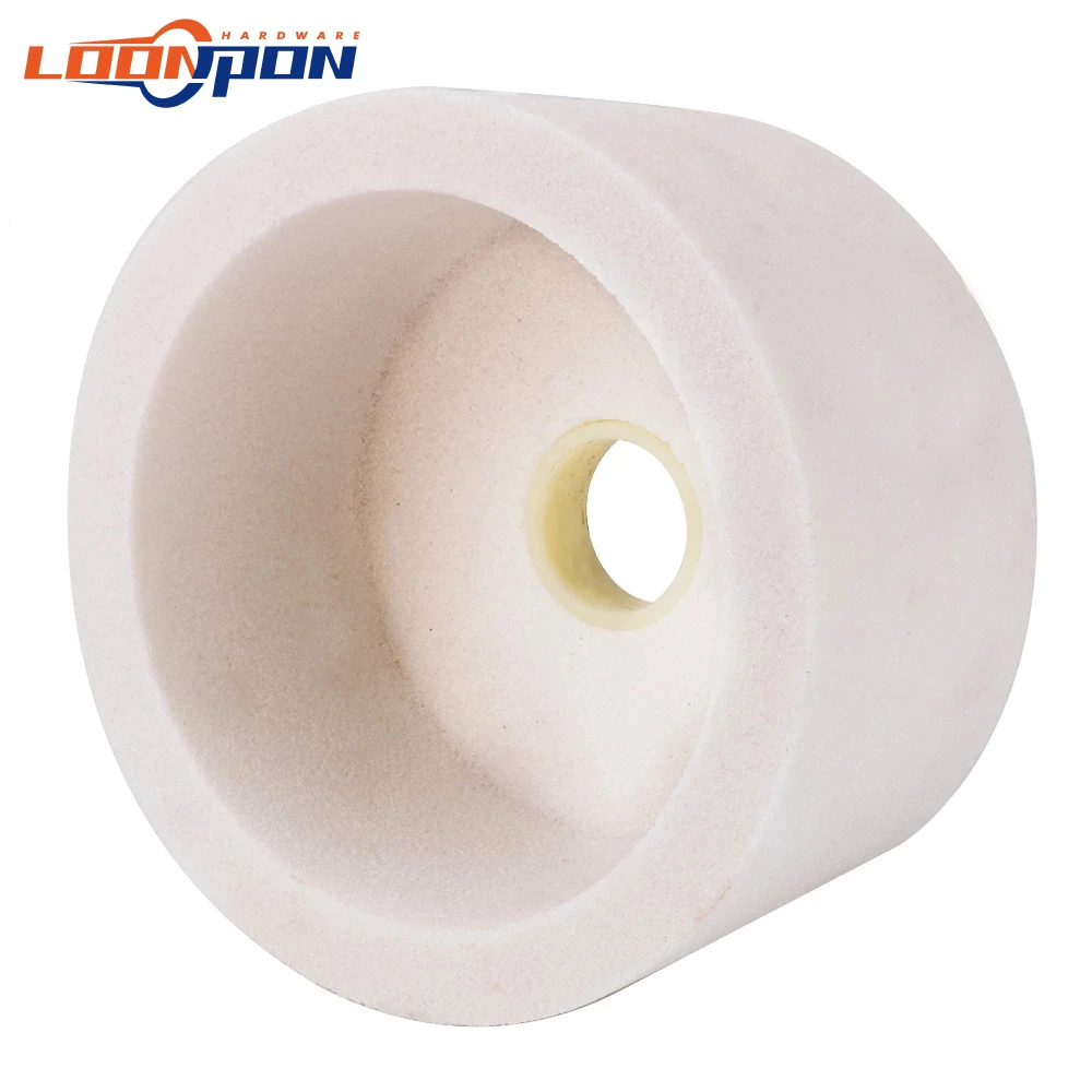 4/5/6Inch Đá Mài Cốc Sứ Corundum Mài Mòn Bánh Xe Máy Xay 60/80 Nhám Để Đánh Bóng mài Kim Loại Đá Cẩm Thạch Sắc Nét Hơn Dụng Cụ