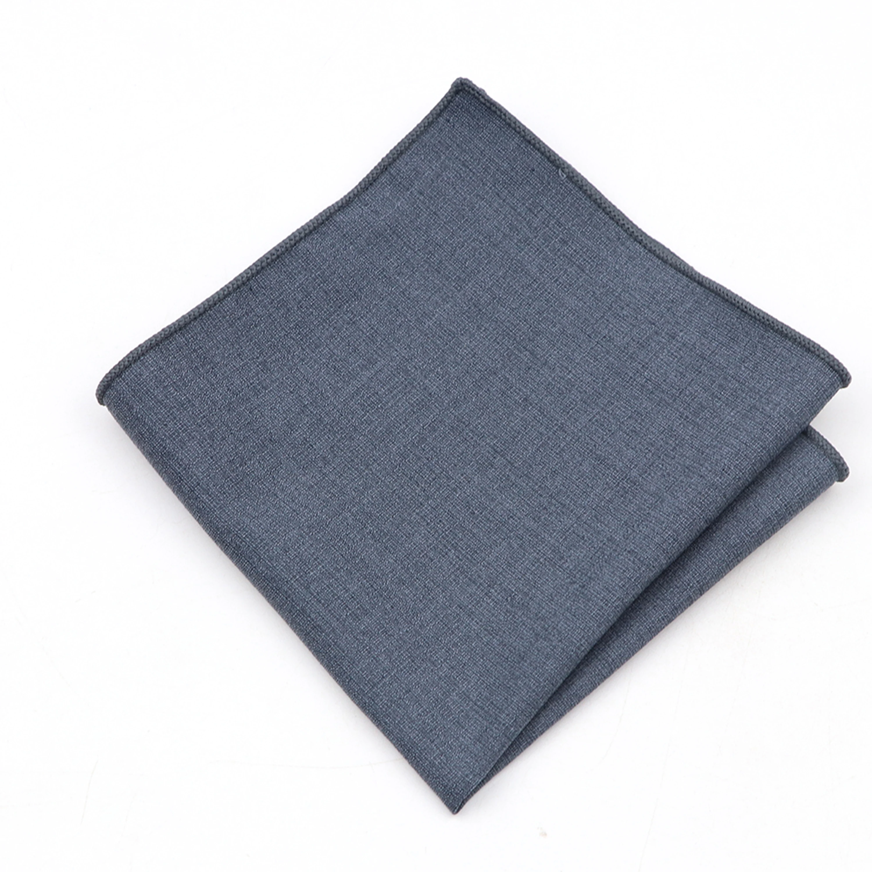 New Soft Thin Solid Color Handkerchief Polyester Classic Cool Tone Hankie 22cm Men Wedding Party Business Daily Suit Accessory