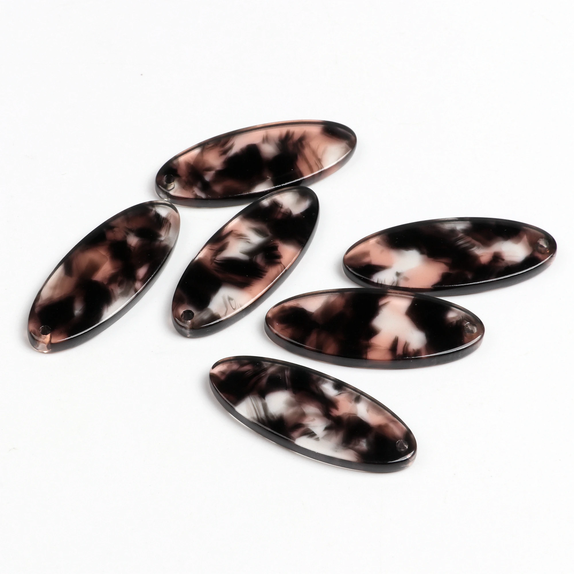 Tortoise Shell Earring Charms,Acetate Acrylic  Oval Shaped Pendant,Earrings Parts,Earring Findings,12.5x31mm,ACE237