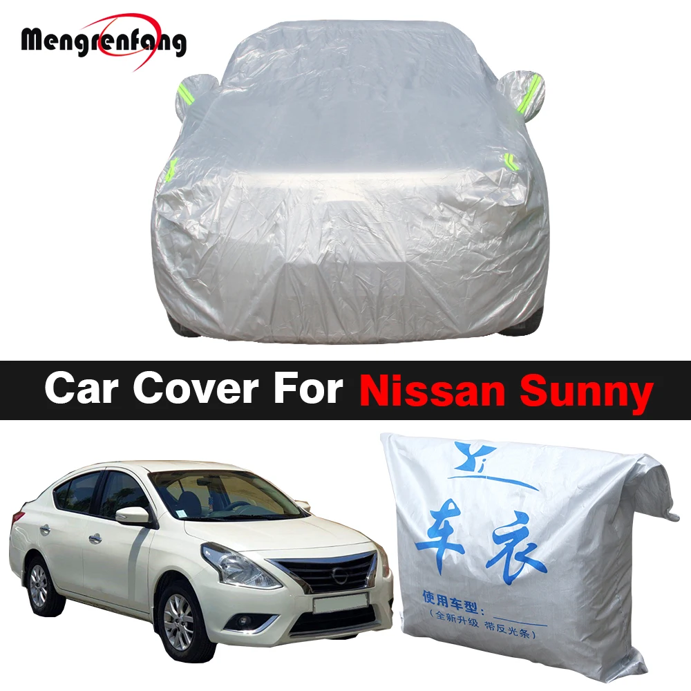 Car Cover Auto Outdoor Anti-UV Sun Shade Snow Rain Dust Protection Windproof Cover For Nissan Sunny