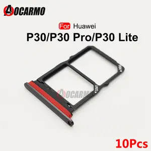 Bilashmart 10 Huawei P30 Pro SIM Card Holder Micro SD Slot Socket Adapter Huawei P30 Lite Sim Tray Replacement Parts