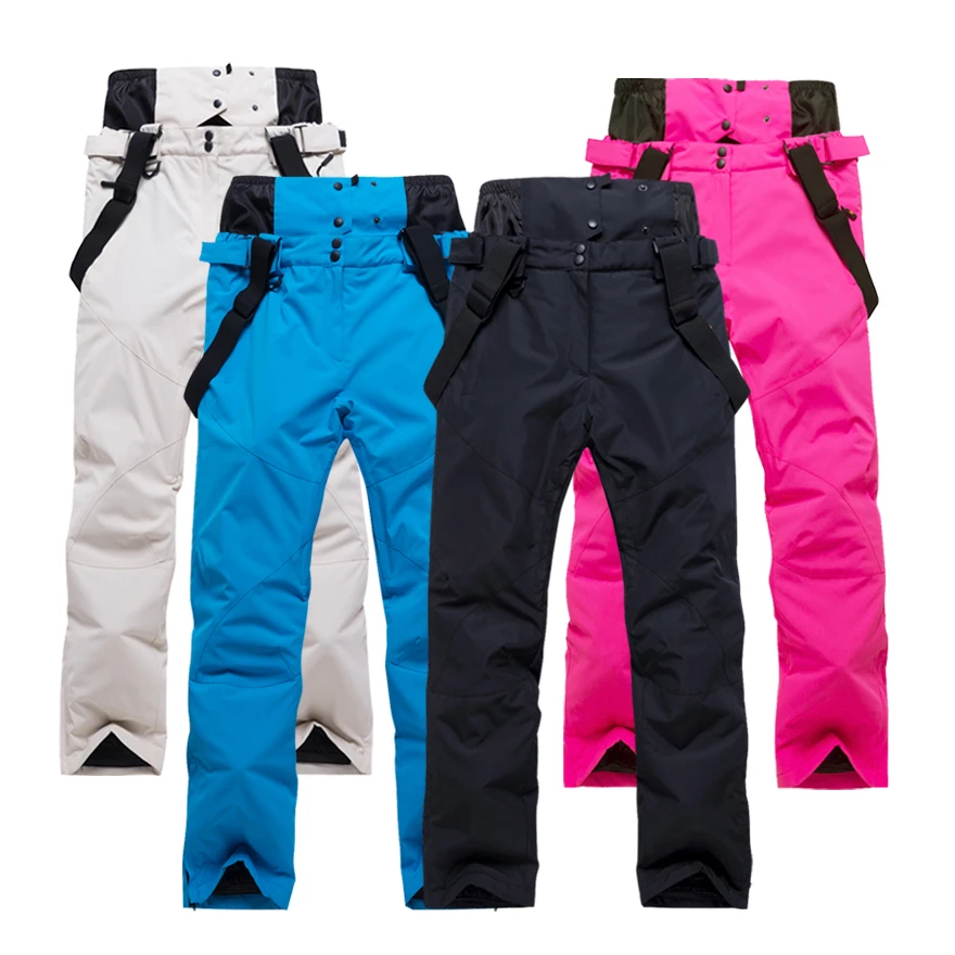 New Ski Pants Men And Women Outdoor High Quality Windproof Waterproof Warm Couple Snow Trousers Winter Ski Snowboard Pants