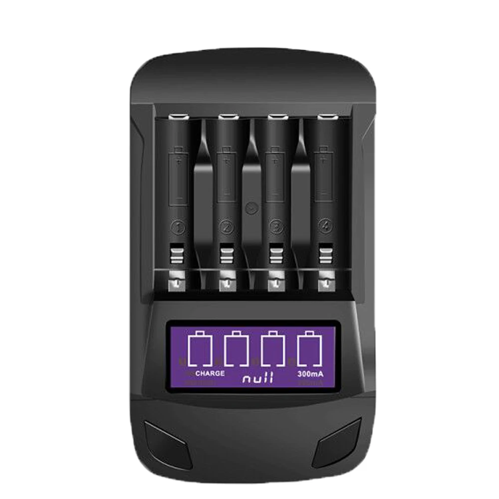 

PALO 4 Slots Fast Smart Charger LCD Display 1.2V Battery Charger for 1.2V AA AAA Ni-MH Rechargeable 2A 3A Battery