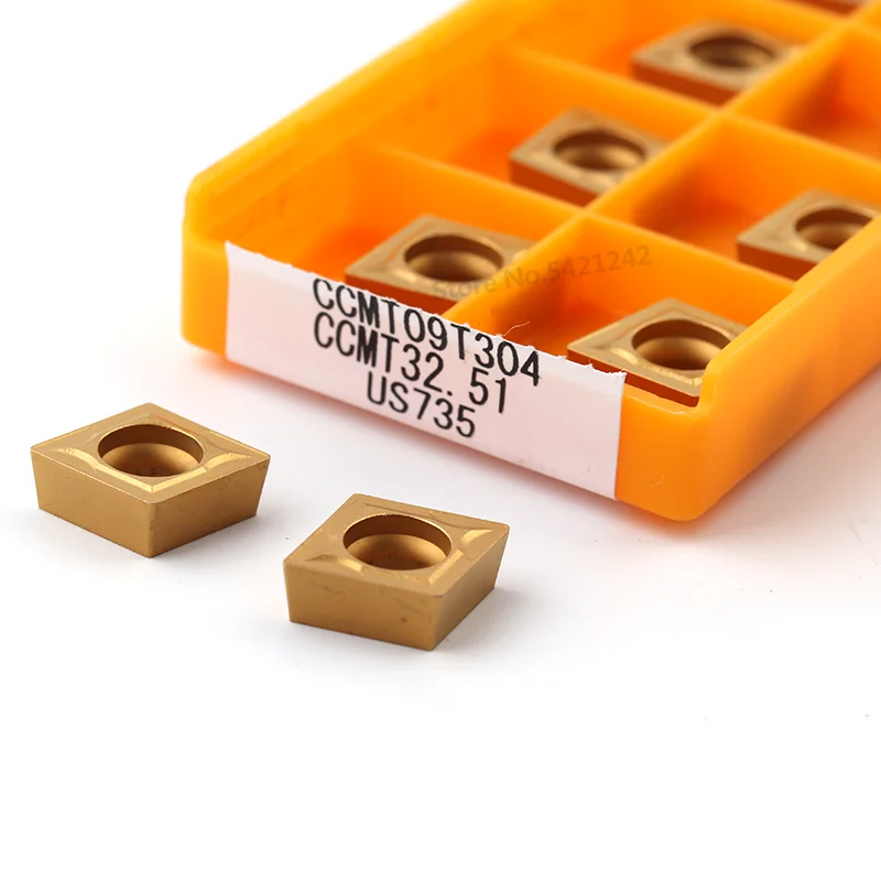 10 Chiếc CCMT09T304 CCMT09T308 VP15TF UE6020 US735 100% Nguyên Bản Carbide Lắp Máy CNC Dụng Cụ Xay Cắt CCMT Tiện Dụng Cụ