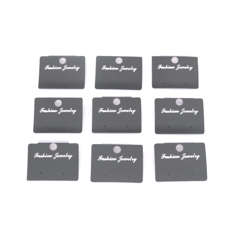 

Plastic Black Paper Jewelry Earring Cards Hang Tag 100pcs/lot PVC Sticker Ear Studs Cards Label Holder Custom logo