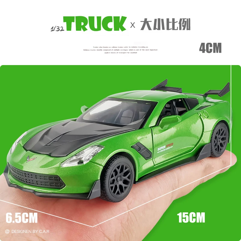 1:32 Corvette ZR1 Supercar Toy Car Model Car Diecast Simulation Metal Alloy Vehicles Miniature Scale for Children Gifts