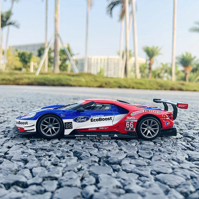 Bburago 1:32 24 hour endurance race 2017 Ford GT #66 DS WRC Rally Racing Alloy Model Car model Collecting gifts