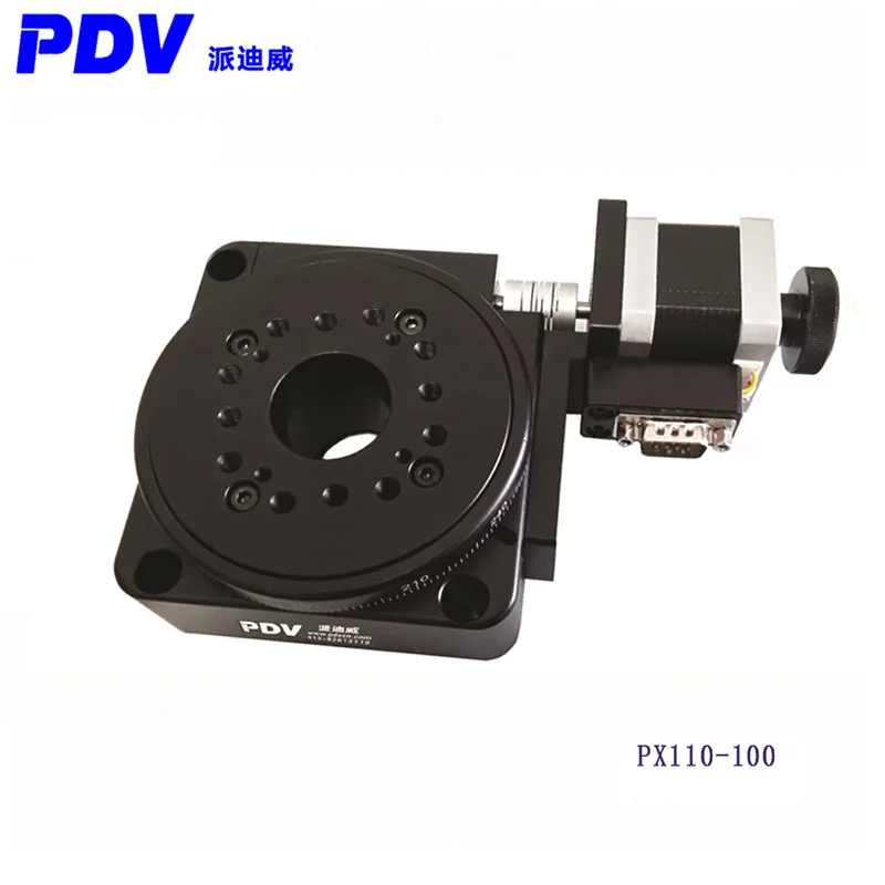 PX110-100 Electric Rotary Table Angle Rotary Table 360 Degree Hollow Rotary Table Indexing Plate