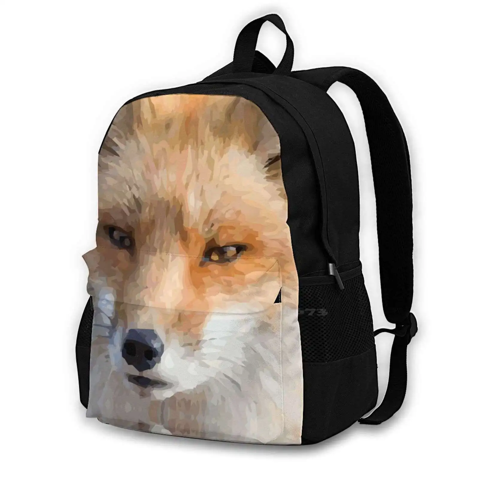 

Portrait Wild Life Print Backpacks For School Teenagers Girls Travel Bags Face Of Fox Nature Wild Life Fox Portrait Fox Vector