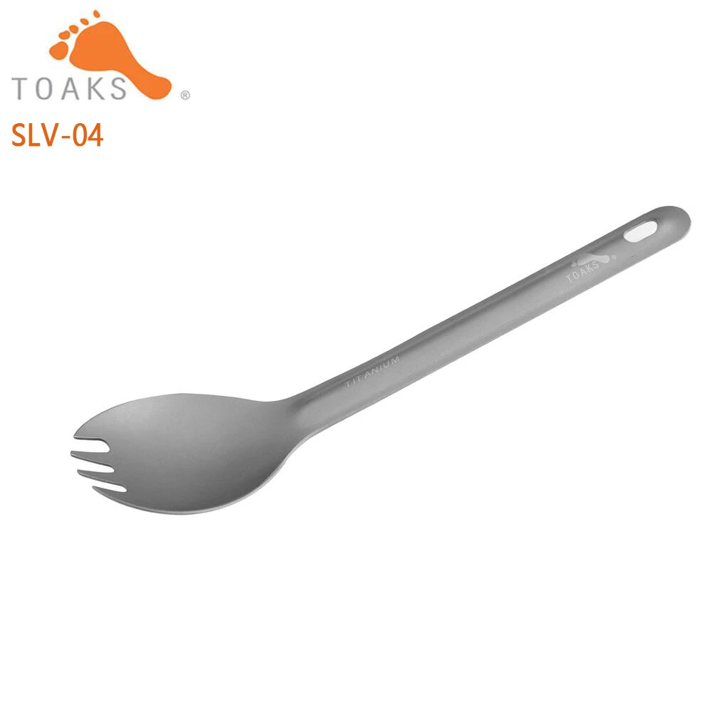 TOAKS Titanium Spork Outdoor Picnic and Household Dual-Use Tableware Spoon 165mm 12.5g SLV-04