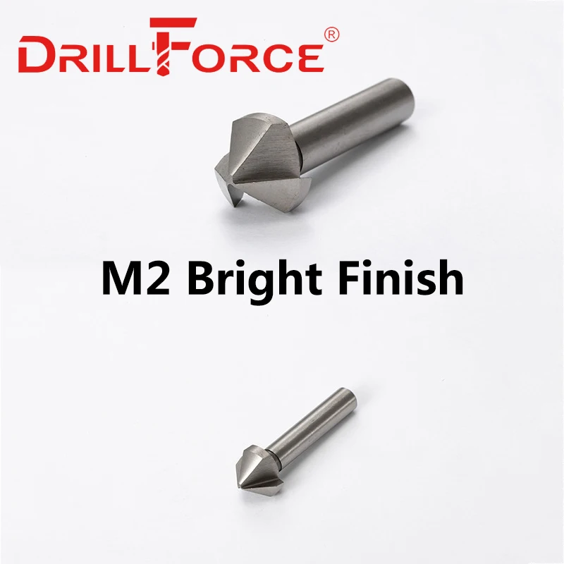 Drillforce Chamfer Countersink Drill Bits 6.3-40mm 3 Flutes 90 Degree (6.3/8.3/10.4/12.4/16.5/20.5/25/31/40mm)