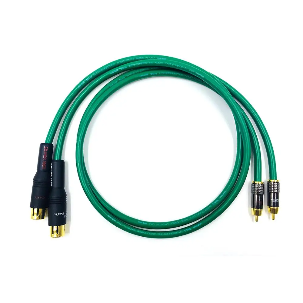 Colleimage 1 pair 2328 Hifi XLR Female to RCA Male Cable 5N OCC Hifi 2 Rca to 2 Xlr Cable