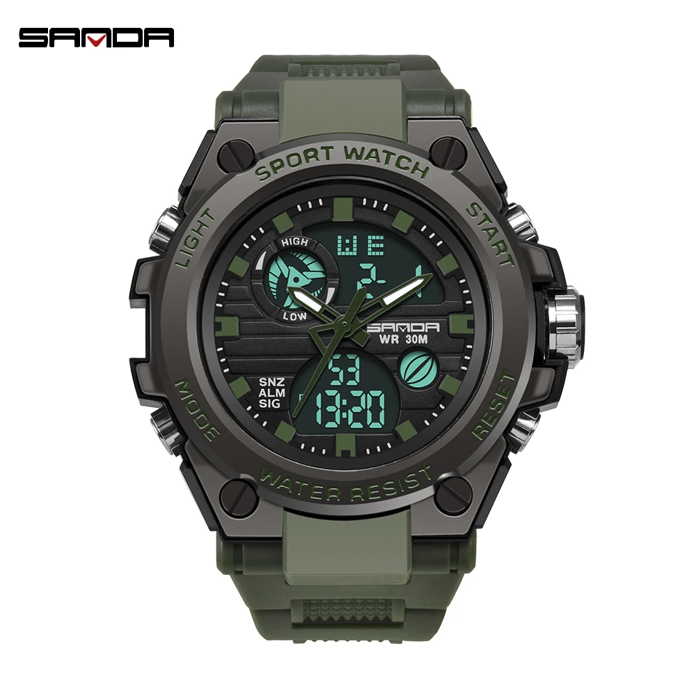 SANDA G Style Men Digital Watch Date Military Sports Watches Waterproof Electronic Wristwatch Mens Clock Orologio Da Uomo 739