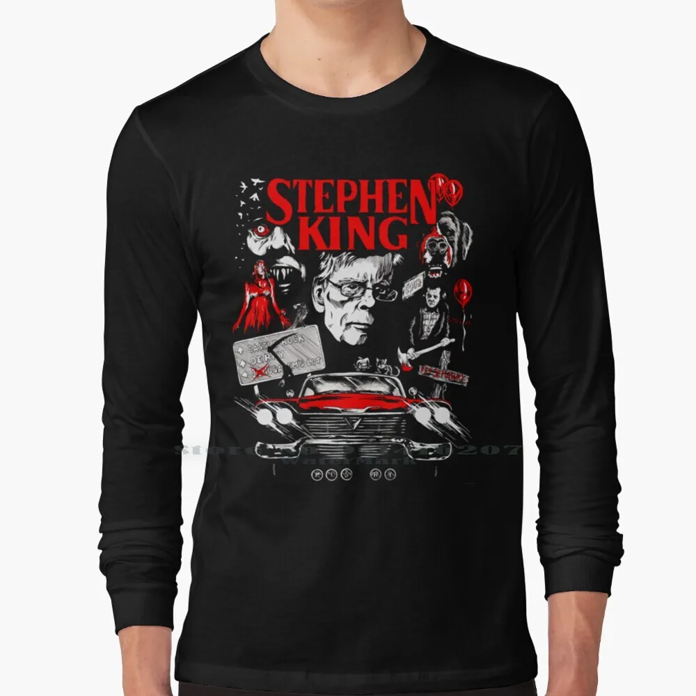 Camiseta de algodón 100% The King, camisa de Stephen King, Steven King, Pamela It, mascota Semetary, Cujo, Castillo de medio Derry oscuro, Princesa, el sueño