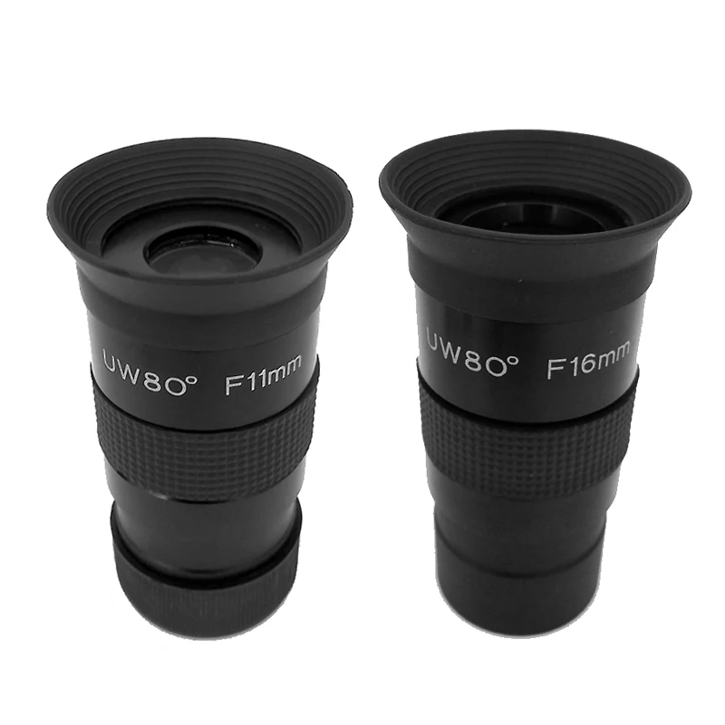 1.25inch 80 Degree Ultra Wide Angle Eyepiece F11mm F16mm HD FMC Optical Glass Lens Astronomical Telescope Eyepieces