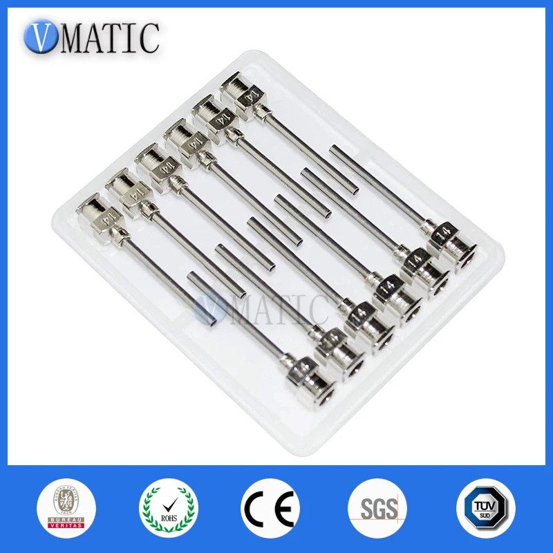 

Free Shipping 12Pcs 1 Inch Tip Length 14G Blunt Stainless Steel Dispensing Syringe Needles Tips Glue Dispenser Needle