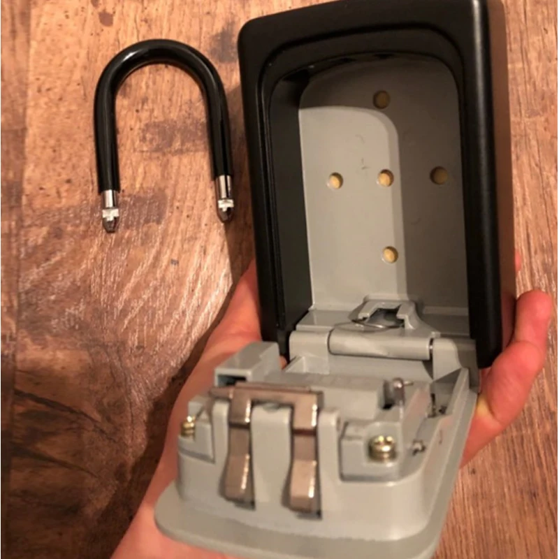 Metal Password Key Box Outdoor Key Safe Lock Box Decoration Key Code Box Key Storage Lock Box Wall Mounted Password Box