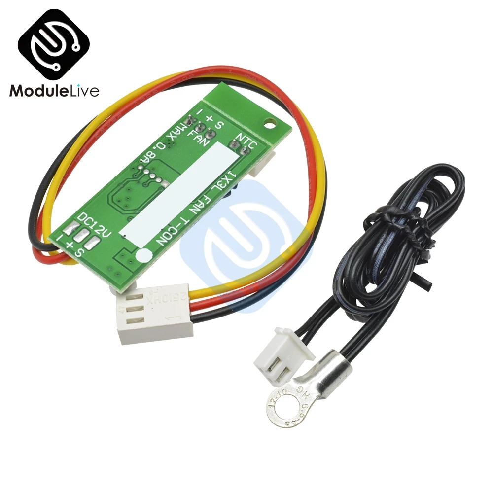 DC 12V Temperature Controller Denoised ON/OFF Speed Controller  for PC Fan/Alarm Board Module With Wired Cable Temp Tools