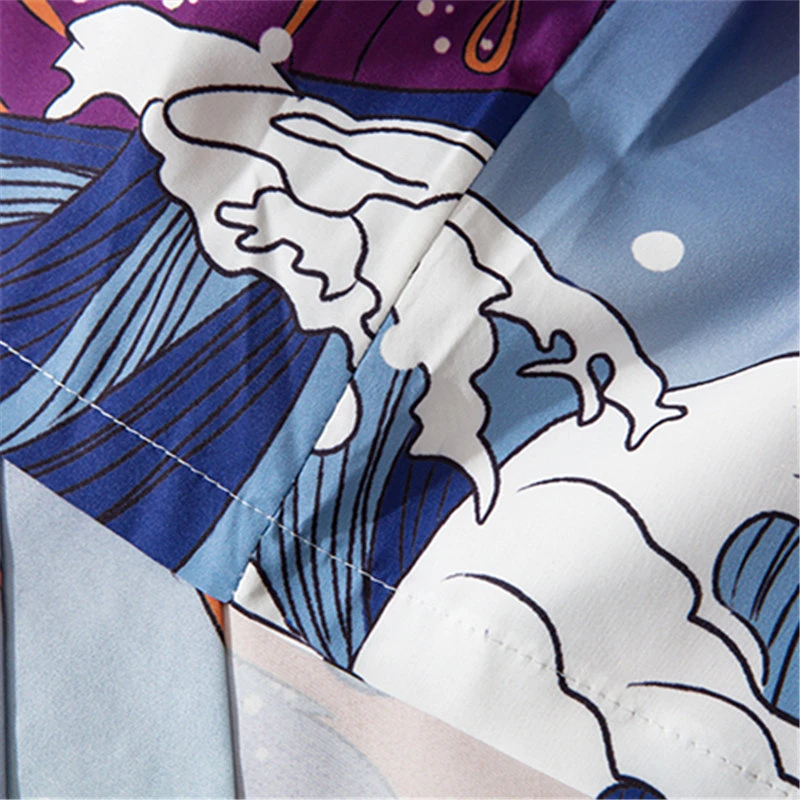 Traditional Cardigan Yukata Haori Women Men Samurai Costume Japanese Anime Deer Print Clothing Kimono Jacket Shirt Men Korean