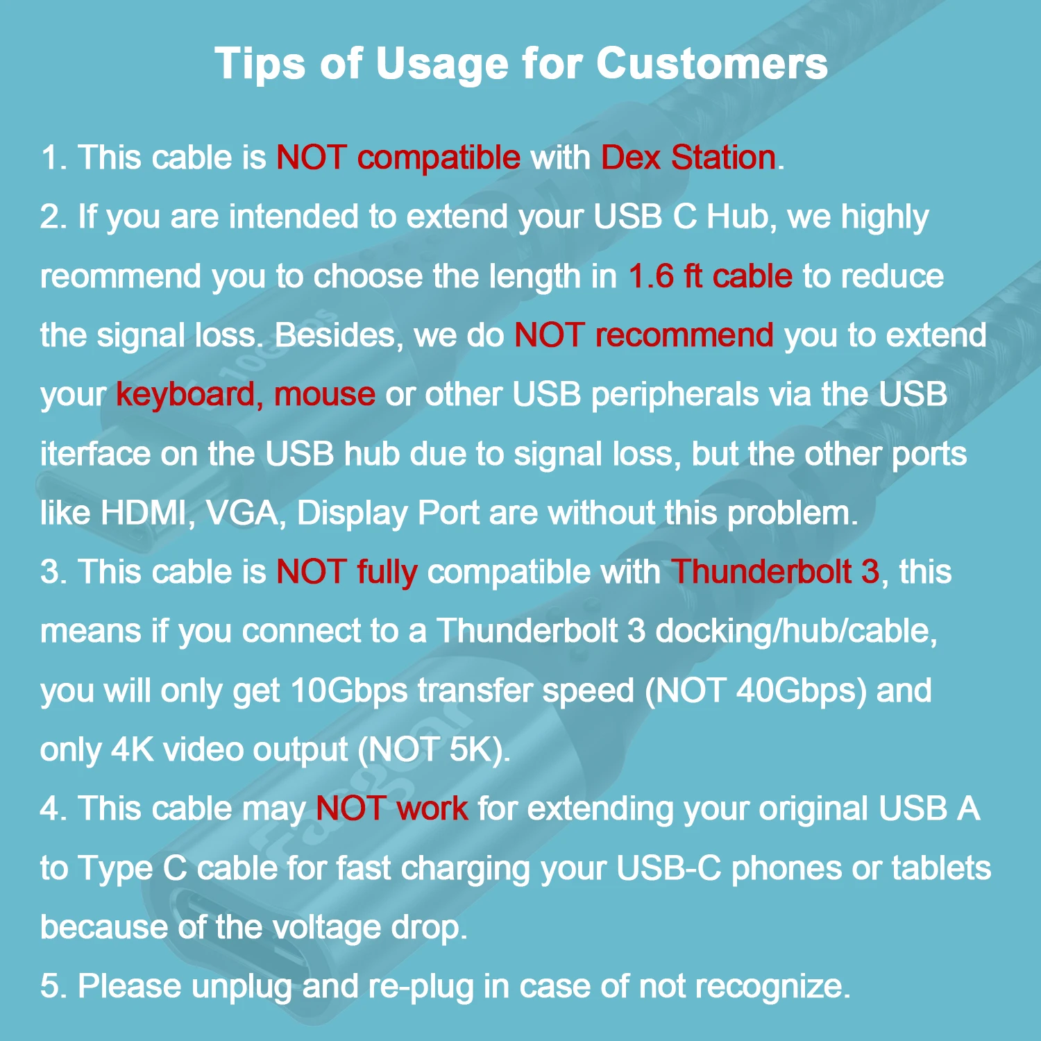 Przedłużacz USB C Fasgear Kabel USB 3.1 Gen 2 typu C do MacBooka Pro Switch XPS Przedłużacz USB 1,8 m