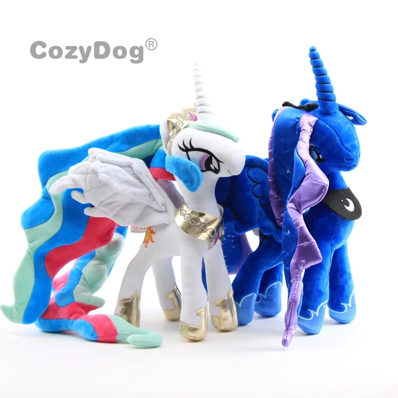 

2 Pcs/set Rainbow Horse Unicorn Plush Stuffed Toys Doll Peluche New Arrivals 30cm and 32cm Women Kids Christmas Birthday Gift