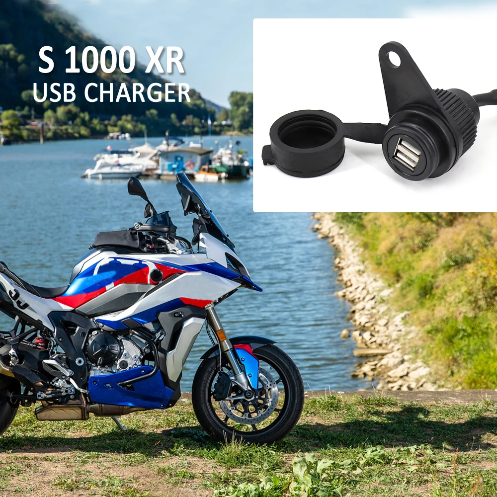 USB Double Socket NEW Motorcycle Accessories For BMW S1000XR S 1000 XR S1000 XR With Lossless Line