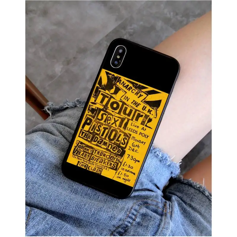 YNDFCNB Punk rock Sex Pistols Phone Case Cover for iphone 11 12 mini Pro Max X XS MAX 6 6s 7 8 plus 5 5S 5SE XR SE2020