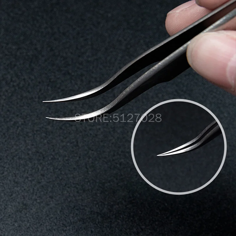 VETUS SA Series Tweezer Stainless Steel Hyperfine High Precision Antimagnetic Anti Acid Tweezers for Eyelash Extension