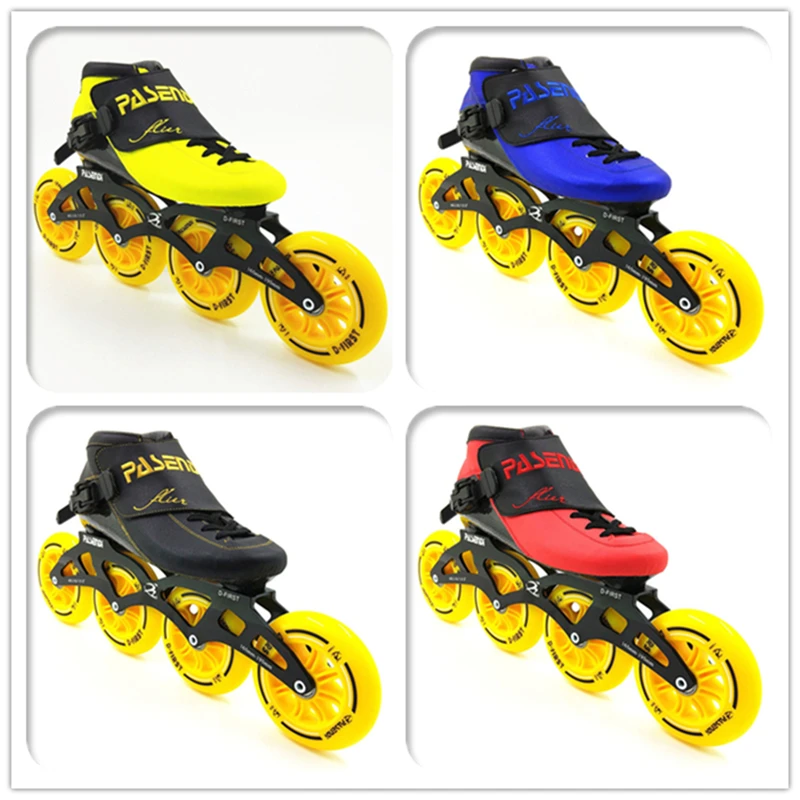 PASENDI-patines de velocidad moldeables con calor para hombre y mujer, zapatos de patinaje de 4 ruedas, de fibra de carbono PS, patín de velocidad