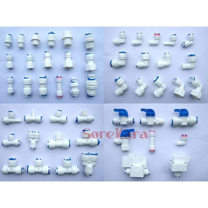 1/4 "OD Rohr * 1/8" Männlichen Quick Connect Ellenbogen Männlichen BSP Rohr RO Wasser System Ohne probleme Von mutter