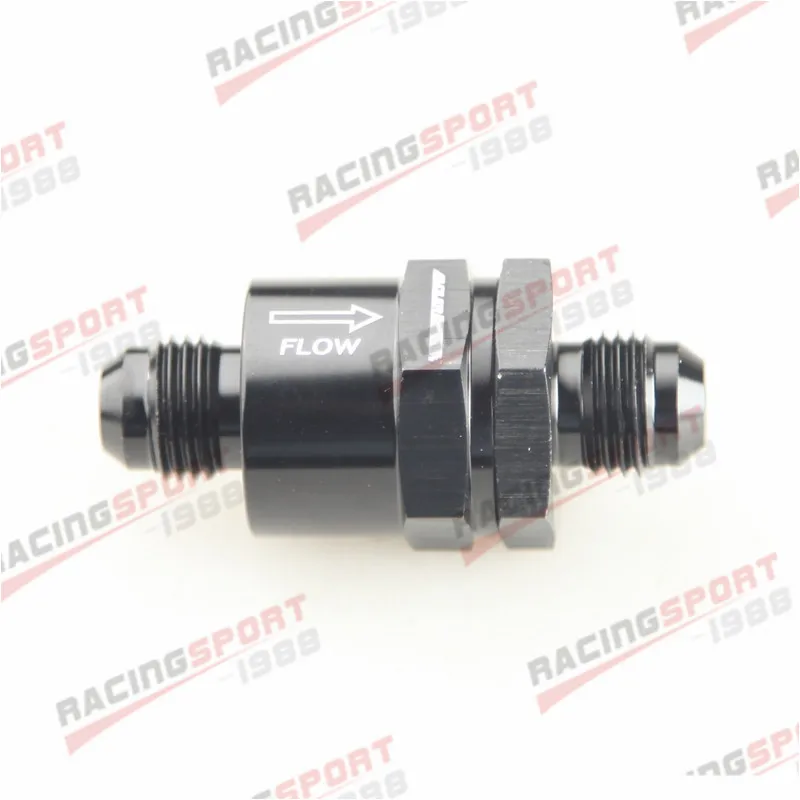 AN6 -6AN Aluminium Nicht Rückkehr Eine Möglichkeit Überprüfen Ventil Kraftstoff EFI Fitting Adapter Schwarz