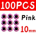 100 piezas de 10 mm, color rosa