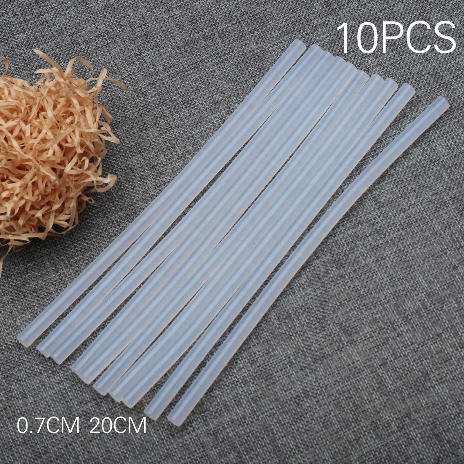 10 pçs 7mm x 200mm limpar quente melt gun cola varas de plástico transparente varas para pistola de cola 20cm longo artesanato hobbies diy ferramentas de reparos