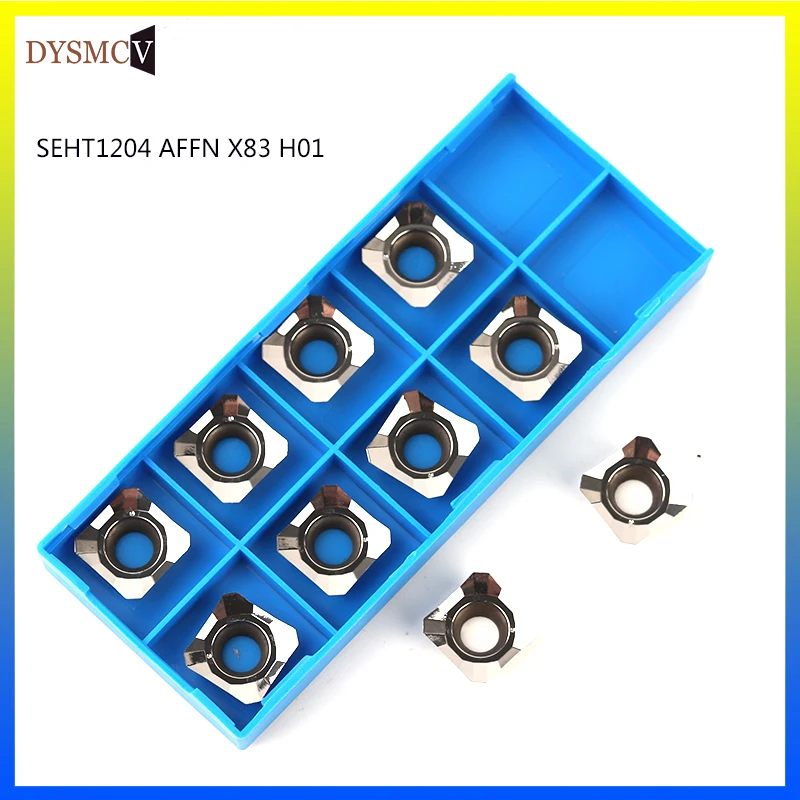

10 шт. SEHT1204 AFFN X83 H01 фрезерный инструмент твердосплавный вставной SEHT 1204 лицевая мельница SEHT1204AFFN токарный станок фрезерный станок с ЧПУ фрезерный станок