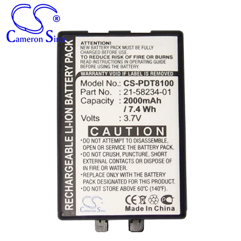 CameronSino Pin Cho Biểu Tượng PDT8100 PDT8133 PDT8137 PDT8142 PDT8146 Phù Hợp Với Biểu Tượng 21-58234-01 Máy Quét Mã Vạch Pin 2000MAh