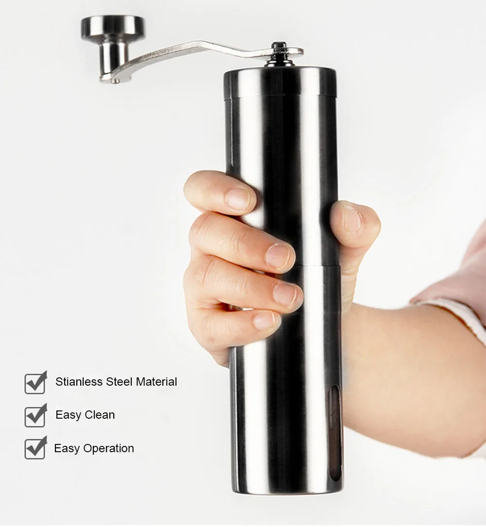 Manual Ceramic Coffee Grinder Stainless Steel Adjustable Coffee Bean Mill  Easy Clean Kitchen Tools