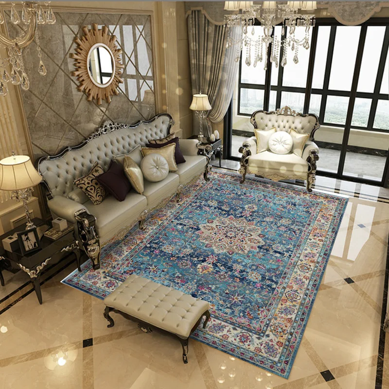 Vintage Morocco Style Carpets for Living Room Retro Europe Area Rug Persian Bedroom Carpet Soft Rugs Non-Slip Kid Play Floor Mat