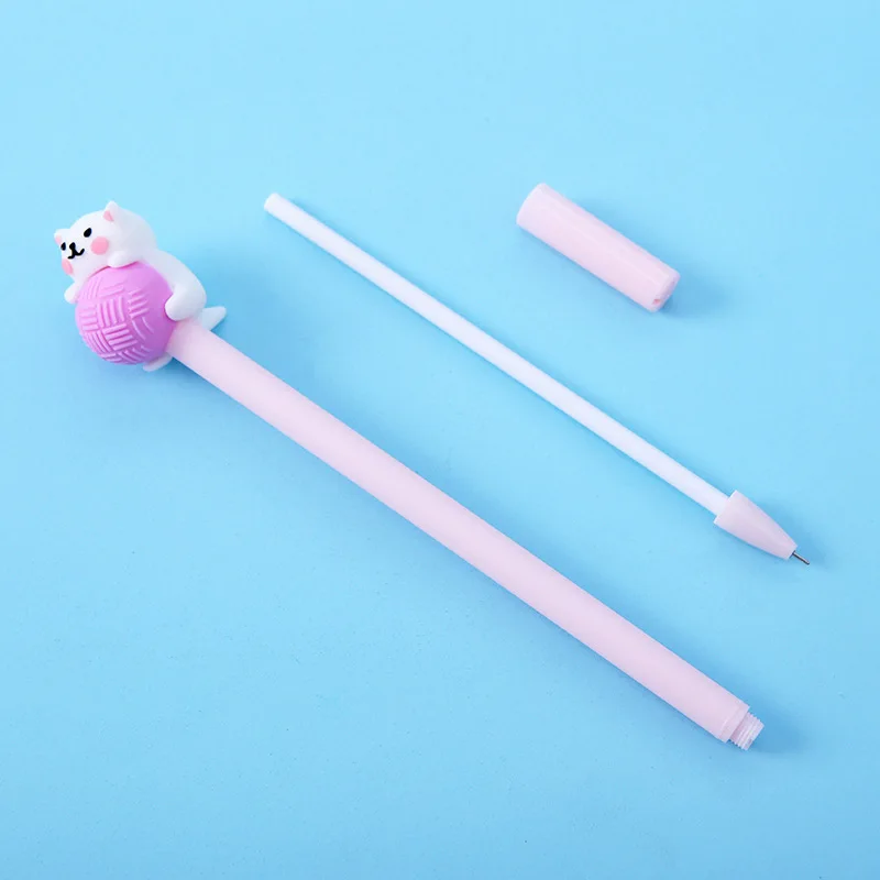 3 pcs/lot Creative Cute Cat Ball Gel Pen Signature Pen Escolar Papelaria School Office Supply Promotional Gift image 4