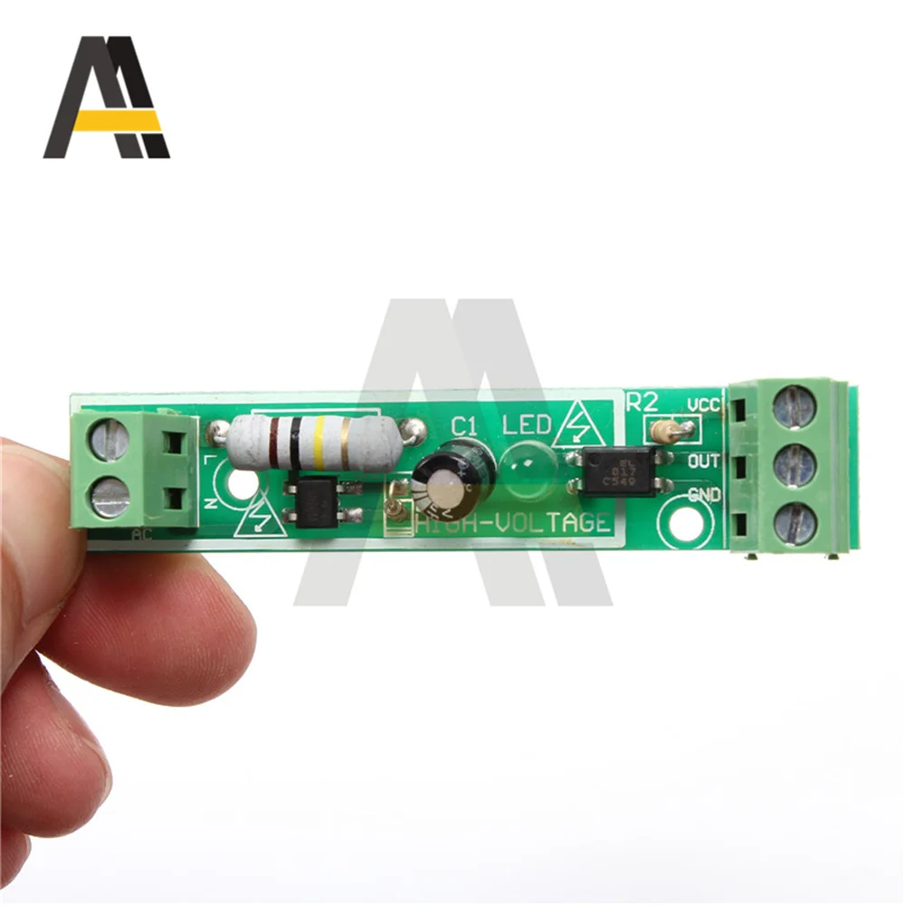 1-Bit AC 220V Optocoupler Isolation Module Voltage Detect Board Adaptive 3-5V For PLC 24V Level TTL Level