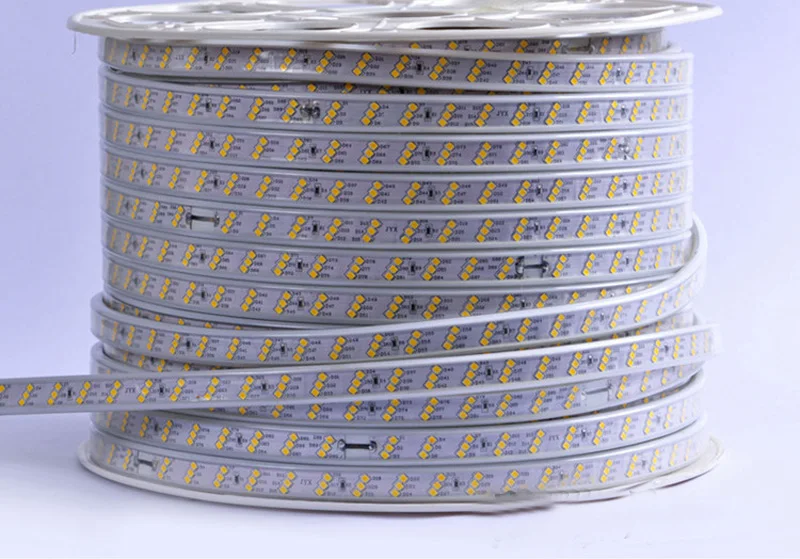 

200m/lot 288leds/m Three Row Strip Light AC110V 220V SMD2835 IP65 Waterproof Neon Flexible Lighting Led Rope Light