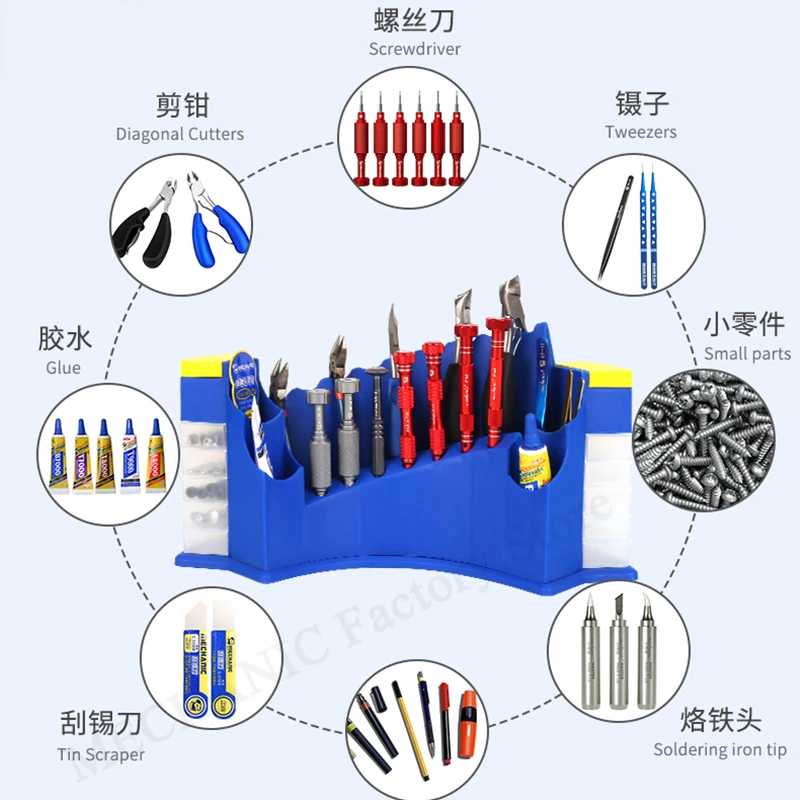MECHANIC-MT-BR10 R10 Storage Box, Desktop Parts Maintenance Tool, Organizador para o reparo do telefone móvel, chave de fenda, Pinças de