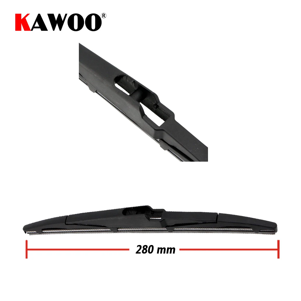 KAWOO Car Rear Wiper Blade Blades Back Window Wipers Arm For KIA Carens Hatchback (2013-2016) 280mm Auto Windscreen Blades