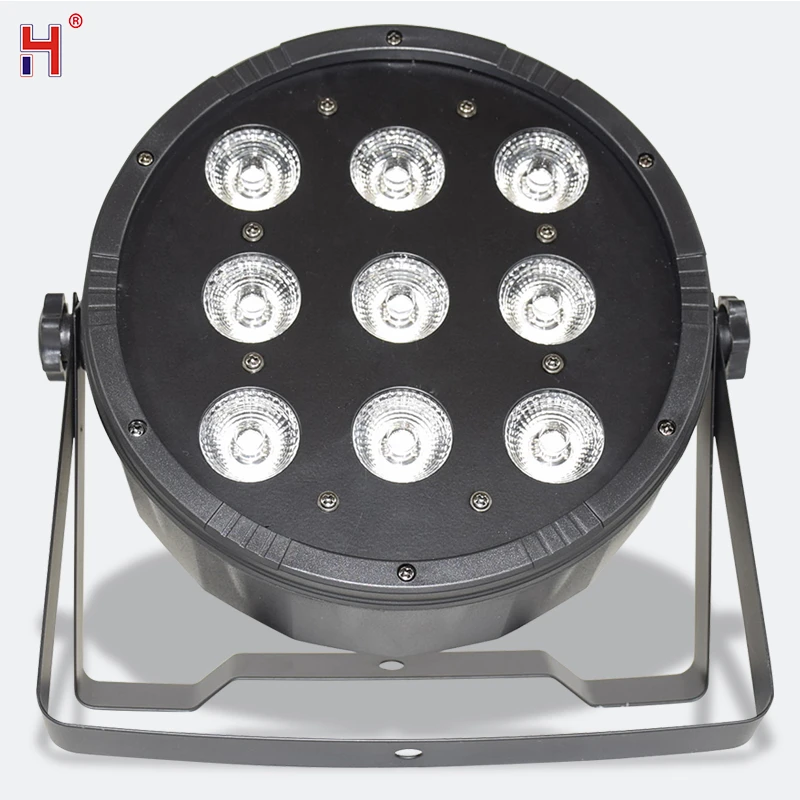 HongYi Luce da palco Led Par 9x12W RGBW 4IN1 Controller DMX Suono attivato Piatto Par Luce Effetto di lavaggio Dj Party Show Luci a LED