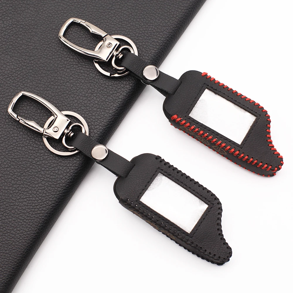 عالية الجودة اتجاهين LCD الجسم أغطية جلد ل Starline b9 b91 b6 b61 a91 a61 v61 2 طريقة إنذار سيارة عن بعد مفتاح سلسلة فوب