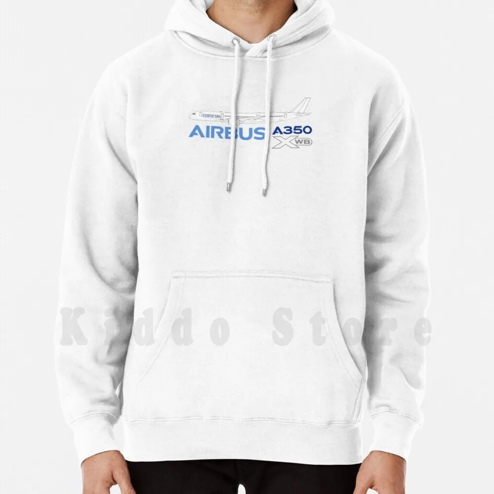 Airbus A350 Line Drawing Hoodies Long Sleeve Airbus A350 A350 Airbus A350 Airbus A350 900 Xwb Widebody