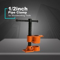 1/2inch 3/4inch Heavy Duty Pipe Clamp Woodworking Wood Gluing Pipe Clamp H-shaped Base Fixture Carpenter for Woodworking Tools